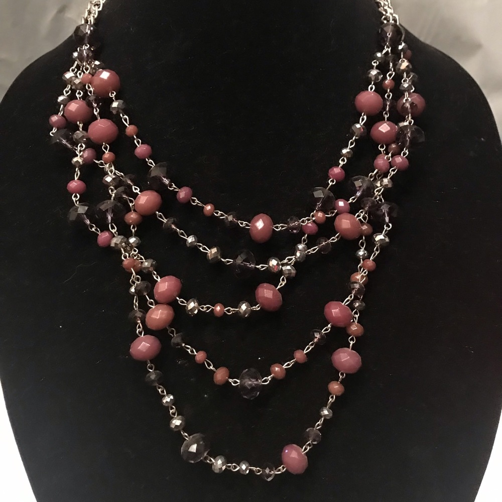 Purple beaded necklace